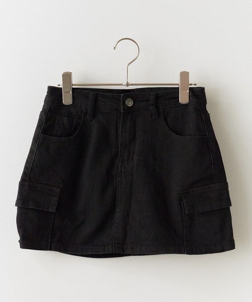 Chick(チック)の「Cargo Denim Mini Skirt / カーゴデニムミニスカート 秋物 秋服 2026年秋冬(デニムスカート・レディース・ブラック/ブルー・FREE)」の11枚目の写真