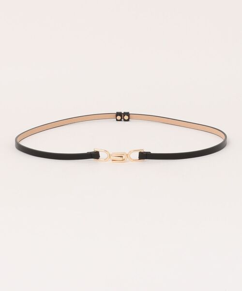 m.f.editorial（エムエフエディトリアル）の「【フック式】ビットバックル スライドベルト（ベルト・レディース・ブラック/ベージュ・FREE）」の9枚目の写真