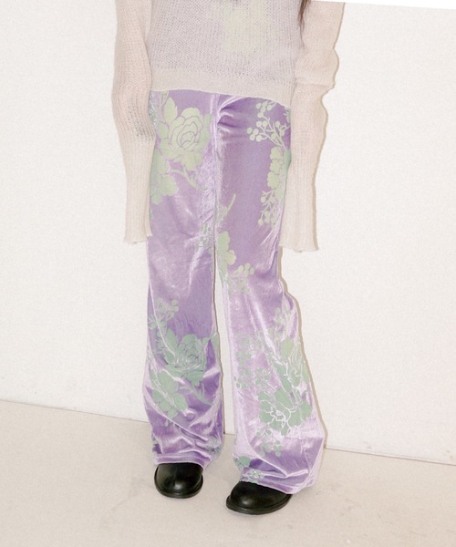 igi（イジ）の「OPAL VELOUR PANTS / オパールベロアパンツ（その他パンツ・レディース・パープル/ブラック・1/0）」の10枚目の写真