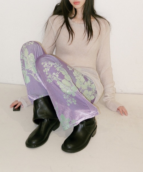 igi（イジ）の「OPAL VELOUR PANTS / オパールベロアパンツ（その他パンツ・レディース・パープル/ブラック・1/0）」の21枚目の写真