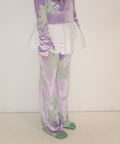 igi（イジ）の「OPAL VELOUR PANTS / オパールベロアパンツ（その他パンツ・レディース・パープル/ブラック・1/0）」の18枚目の写真