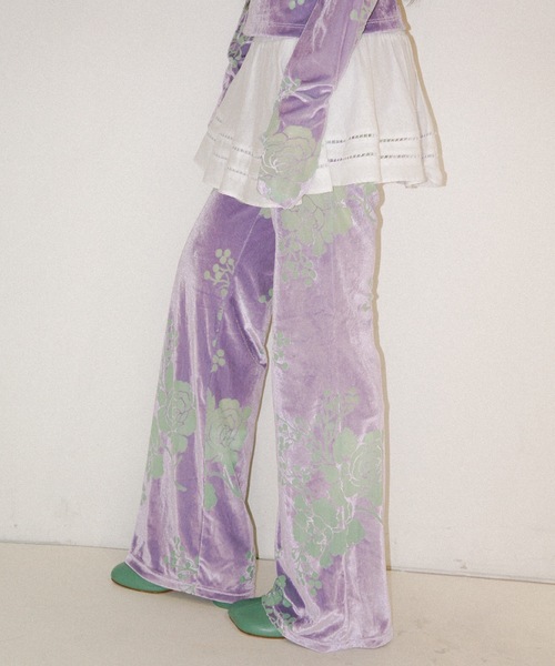 igi（イジ）の「OPAL VELOUR PANTS / オパールベロアパンツ（その他パンツ・レディース・パープル/ブラック・1/0）」の20枚目の写真