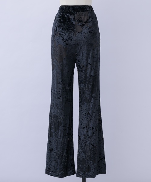 igi（イジ）の「OPAL VELOUR PANTS / オパールベロアパンツ（その他パンツ・レディース・パープル/ブラック・1/0）」の4枚目の写真