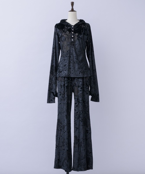 igi（イジ）の「OPAL VELOUR PANTS / オパールベロアパンツ（その他パンツ・レディース・パープル/ブラック・1/0）」の8枚目の写真