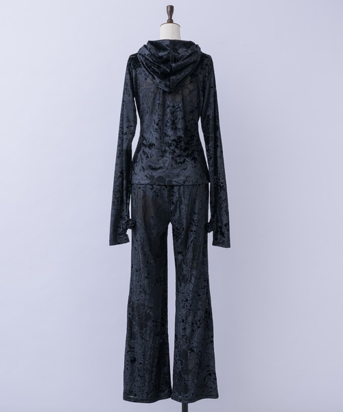 igi（イジ）の「OPAL VELOUR PANTS / オパールベロアパンツ（その他パンツ・レディース・パープル/ブラック・1/0）」の9枚目の写真