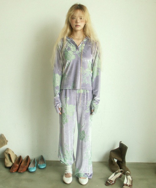 OPAL VELOUR PANTS / オパールベロアパンツ（その他パンツ）｜igi