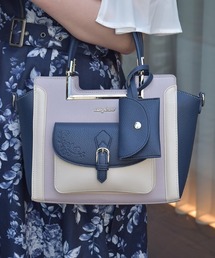 axes femme | 薔薇エンボス配色バッグ(ショルダーバッグ)