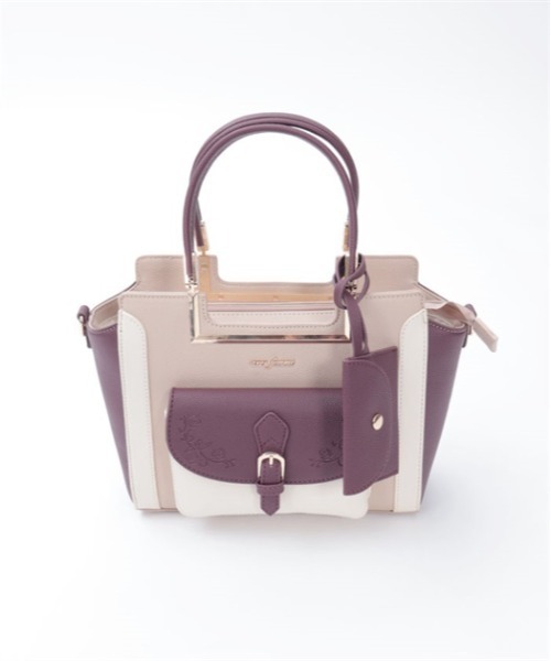 axes femme（アクシーズファム）の「薔薇エンボス配色バッグ（ショルダーバッグ・レディース・サックスブルー/ブラウン/ブラック/ネイビー/ワイン・FREE）」の7枚目の写真