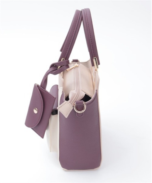 axes femme（アクシーズファム）の「薔薇エンボス配色バッグ（ショルダーバッグ・レディース・サックスブルー/ブラウン/ブラック/ネイビー/ワイン・FREE）」の8枚目の写真