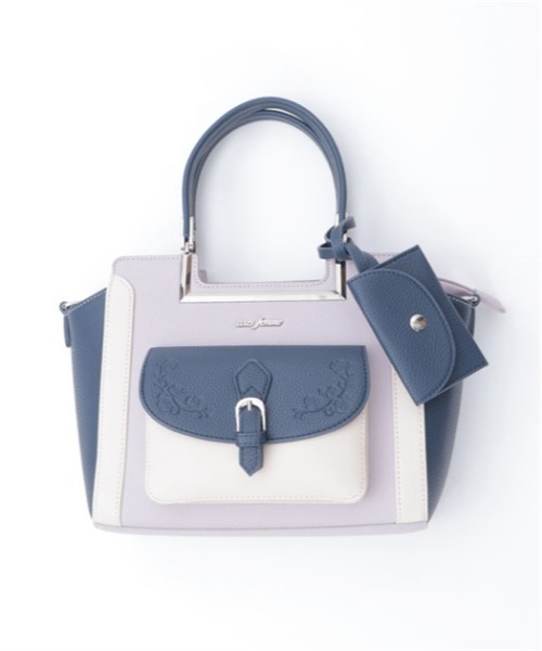 axes femme（アクシーズファム）の「薔薇エンボス配色バッグ（ショルダーバッグ・レディース・サックスブルー/ブラウン/ブラック/ネイビー/ワイン・FREE）」の13枚目の写真