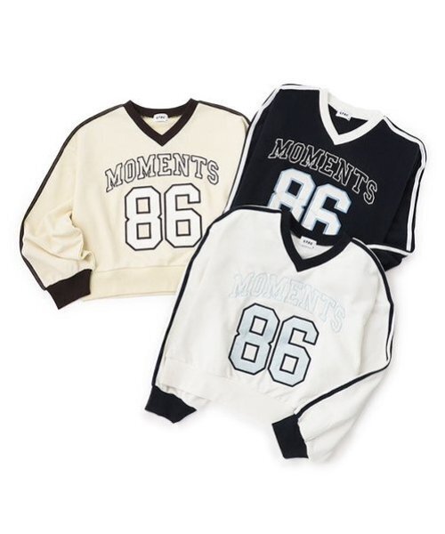 LOVETOXIC（ラブトキシック）の「【LTXC】ナンバープルオーバー（スウェット・キッズ・イエロー/ネイビー/オフホワイト・M:150cm/S:140cm/L:160cm）」の15枚目の写真