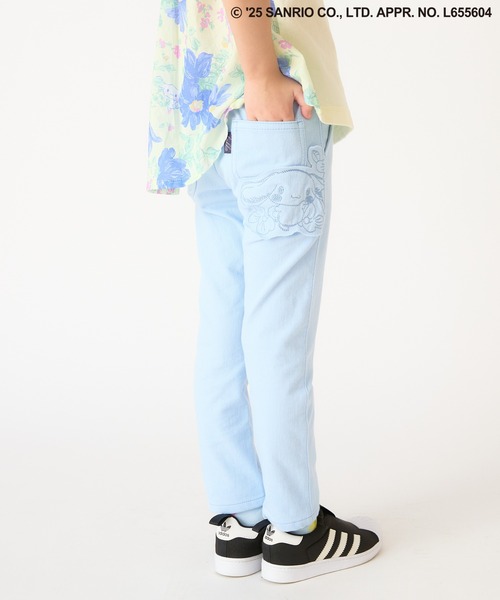 HAKKA KIDS（ハッカキッズ）の「【シナモロール】ストレッチカットツイルアップリケ付きスリムパンツ（その他パンツ・キッズ・ピンク/サックスブルー・100cm/110cm/120cm/130cm）」の2枚目の写真