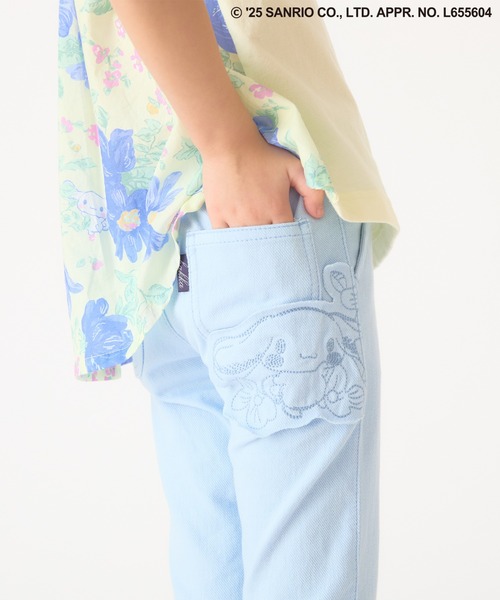 HAKKA KIDS（ハッカキッズ）の「【シナモロール】ストレッチカットツイルアップリケ付きスリムパンツ（その他パンツ・キッズ・ピンク/サックスブルー・100cm/110cm/120cm/130cm）」の7枚目の写真