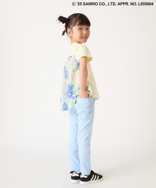 HAKKA KIDS（ハッカキッズ）の「【シナモロール】ストレッチカットツイルアップリケ付きスリムパンツ（その他パンツ・キッズ・ピンク/サックスブルー・100cm/110cm/120cm/130cm）」の8枚目の写真