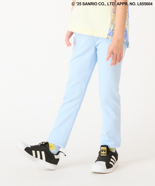 HAKKA KIDS（ハッカキッズ）の「【シナモロール】ストレッチカットツイルアップリケ付きスリムパンツ（その他パンツ・キッズ・ピンク/サックスブルー・100cm/110cm/120cm/130cm）」の3枚目の写真