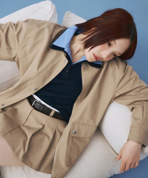 EIMY ISTOIRE(エイミーイストワール)の「Switchingカラーフラップポケットブルゾン(ブルゾン・レディース・グレー/ベージュ・F)」の7枚目の写真