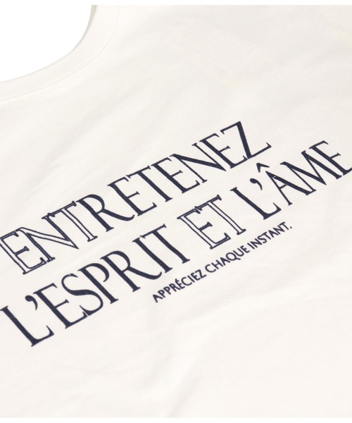 Settimissimo（セッティミッシモ）の「USAコットン フロッキープリント ロングTシャツ（Tシャツ/カットソー・レディース・オフホワイト/ブラック・FREE）」の12枚目の写真