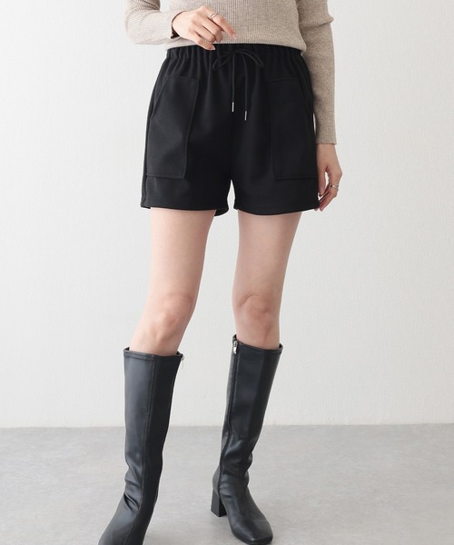 Lace Ladies(レースレディース)の「ソリッドカラー パッチポケット付き イージー キュロット パンツ(その他パンツ・レディース・ブラウン/ブラック/アイボリー・M/XL)」の3枚目の写真