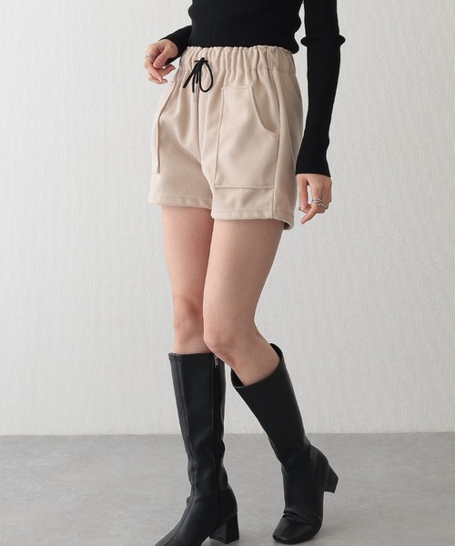 Lace Ladies(レースレディース)の「ソリッドカラー パッチポケット付き イージー キュロット パンツ(その他パンツ・レディース・ブラウン/ブラック/アイボリー・M/XL)」の13枚目の写真