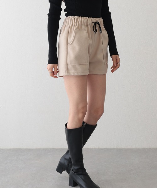 Lace Ladies(レースレディース)の「ソリッドカラー パッチポケット付き イージー キュロット パンツ(その他パンツ・レディース・ブラウン/ブラック/アイボリー・M/XL)」の15枚目の写真