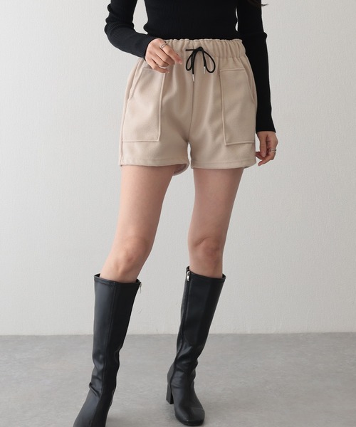 Lace Ladies(レースレディース)の「ソリッドカラー パッチポケット付き イージー キュロット パンツ(その他パンツ・レディース・ブラウン/ブラック/アイボリー・M/XL)」の16枚目の写真