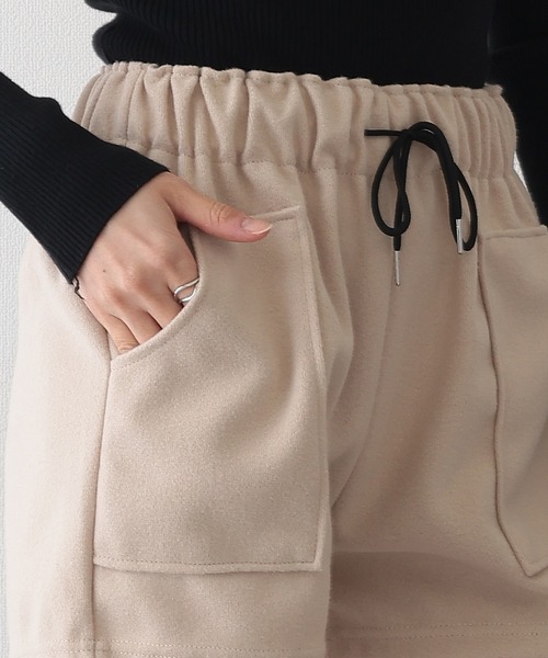 Lace Ladies(レースレディース)の「ソリッドカラー パッチポケット付き イージー キュロット パンツ(その他パンツ・レディース・ブラウン/ブラック/アイボリー・M/XL)」の18枚目の写真