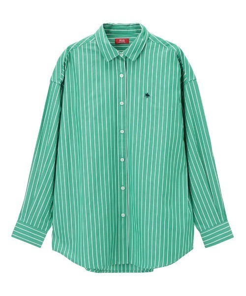 POLO BCS（ポロ ビーシーエス）の「POLO BCS カラフルシャツ（シャツ/ブラウス・レディース・ベージュ系その他/グリーン系その他/サックスブルー/イエロー系その他/ネイビー・フリー）」の2枚目の写真