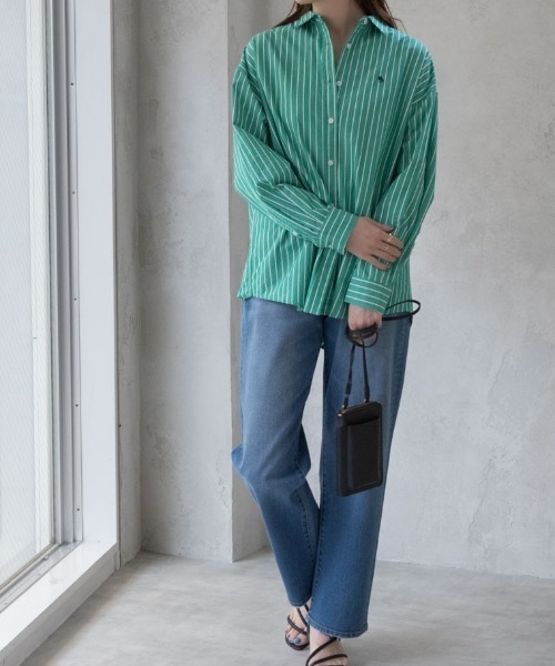 POLO BCS（ポロ ビーシーエス）の「POLO BCS カラフルシャツ（シャツ/ブラウス・レディース・ベージュ系その他/グリーン系その他/サックスブルー/イエロー系その他/ネイビー・フリー）」の14枚目の写真