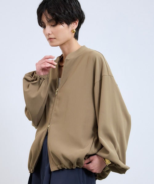 BARNYARDSTORM(バンヤードストーム)の「BARNYARDSTORM / ダブルクロスブルゾン 【『BABALOG』チャンネルご紹介アイテム】(ブルゾン・レディース・キャメル/チャコールグレー/アイボリー/ブラック/ブラウン/カーキ/ホワイト・S/M)」の6枚目の写真