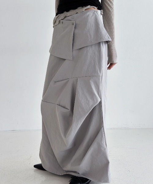 ROOPTOKYO(ループトウキョウ)の「タックデザイン 2WAY ロングスカート 秋物 秋服 2026年秋冬(スカート・レディース・グレー/チャコールグレー/ブラック・FREE)」の22枚目の写真