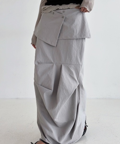 ROOPTOKYO(ループトウキョウ)の「タックデザイン 2WAY ロングスカート 秋物 秋服 2026年秋冬(スカート・レディース・グレー/チャコールグレー/ブラック・FREE)」の13枚目の写真