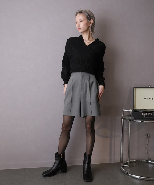 Doula Doula（ドゥーラドゥーラ）の「ピンタックショートパンツ（その他パンツ・レディース・モカ/ブラック/ライトベージュ/グレー・マルチサイズ）」の11枚目の写真