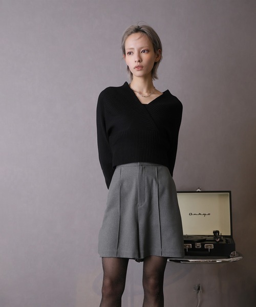 Doula Doula（ドゥーラドゥーラ）の「ピンタックショートパンツ（その他パンツ・レディース・モカ/ブラック/ライトベージュ/グレー・マルチサイズ）」の14枚目の写真