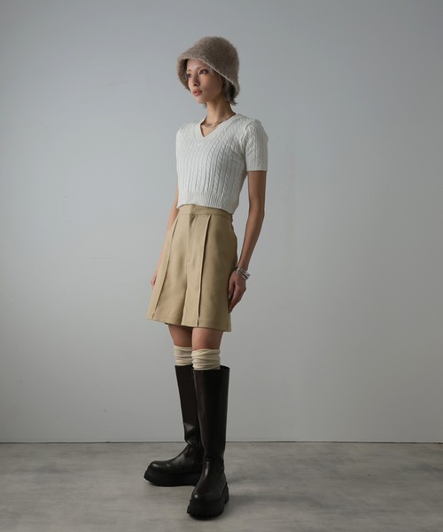 Doula Doula（ドゥーラドゥーラ）の「ピンタックショートパンツ（その他パンツ・レディース・モカ/ブラック/ライトベージュ/グレー・マルチサイズ）」の20枚目の写真