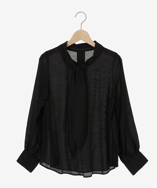 le.coeur blanc（ルクールブラン）の「セミダルドレープクロスボウタイブラウス（シャツ/ブラウス・レディース・オフホワイト/ブラック・38）」の13枚目の写真