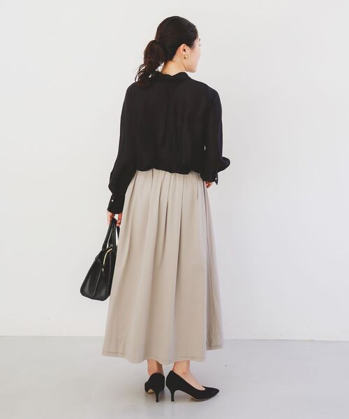 le.coeur blanc（ルクールブラン）の「セミダルドレープクロスボウタイブラウス（シャツ/ブラウス・レディース・オフホワイト/ブラック・38）」の20枚目の写真