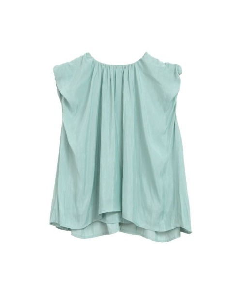 aquagarage（アクアガレージ）の「サテン調ギャザーブラウス（シャツ/ブラウス・レディース・イエロー/ミント/ホワイト・M/L）」の5枚目の写真