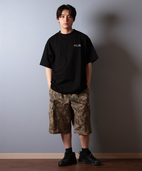 POLeR(ポーラー)の「【ムラサキスポーツ限定】POLER/ポーラー 半袖Tシャツ ビッグシルエット 吸湿速乾 259MCV0015(Tシャツ/カットソー・メンズ・ブラック/グレー/ホワイト・M/L/XL)」の12枚目の写真