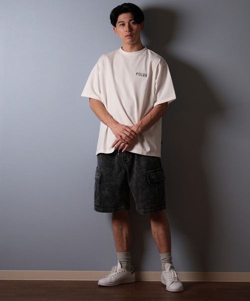 POLeR(ポーラー)の「【ムラサキスポーツ限定】POLER/ポーラー 半袖Tシャツ ビッグシルエット 吸湿速乾 259MCV0015(Tシャツ/カットソー・メンズ・ブラック/グレー/ホワイト・M/L/XL)」の6枚目の写真