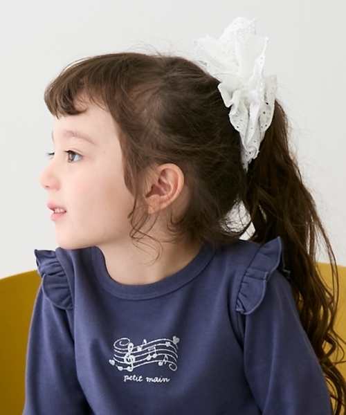 petit main(プティマイン)の「ボリュームレースシュシュ(シュシュ・キッズ・オフホワイト/レッド・F)」の12枚目の写真