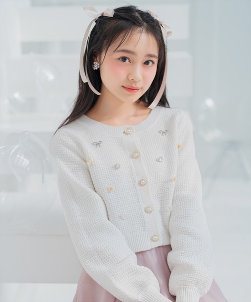 WILLSELECTION(ウィルセレクション)の「シャイニービジューカーディガン(カーディガン/ボレロ・レディース・ブラック/ピンク/オフホワイト・FREE)」の2枚目の写真