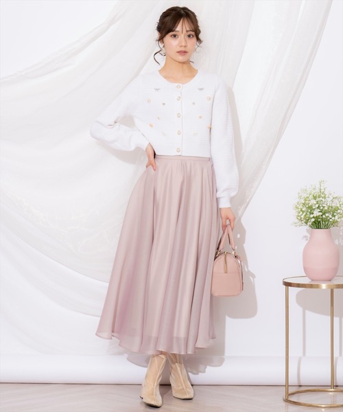 WILLSELECTION(ウィルセレクション)の「シャイニービジューカーディガン(カーディガン/ボレロ・レディース・ブラック/ピンク/オフホワイト・FREE)」の10枚目の写真