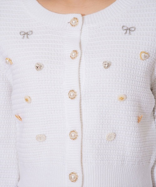 WILLSELECTION(ウィルセレクション)の「シャイニービジューカーディガン(カーディガン/ボレロ・レディース・ブラック/ピンク/オフホワイト・FREE)」の14枚目の写真