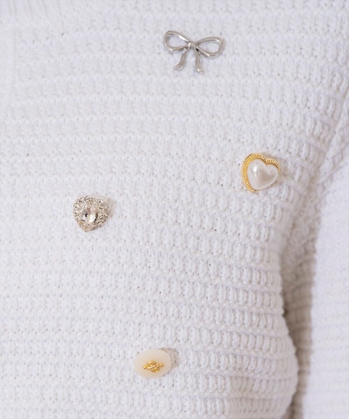 WILLSELECTION(ウィルセレクション)の「シャイニービジューカーディガン(カーディガン/ボレロ・レディース・ブラック/ピンク/オフホワイト・FREE)」の15枚目の写真