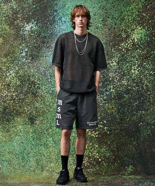 MSML（エムエスエムエル）の「VINTAGE GARMENT DYE SWEAT SHORTS（スウェットパンツ・メンズ・レッド/ブラック・XL/L/M/S）」の13枚目の写真