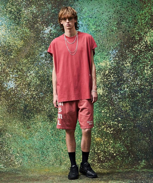 MSML（エムエスエムエル）の「VINTAGE GARMENT DYE SWEAT SHORTS（スウェットパンツ・メンズ・レッド/ブラック・XL/L/M/S）」の4枚目の写真