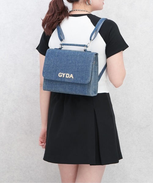 GYDA（ジェイダ）の「【GYDA/ジェイダ】 RHINESTONE LOGO SERIES　3wayミニリュック（バックパック/リュック・レディース・ブルー/ブラック/アイボリー・FREE）」の3枚目の写真