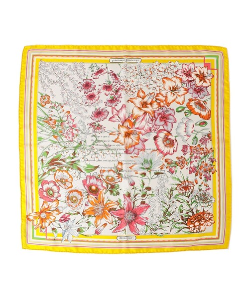 manipuri（マニプリ）の「manipuri:25SS スカーフ 65×65（バンダナ/スカーフ・レディース・ライトグリーン/イエロー・ONE SIZE）」の2枚目の写真
