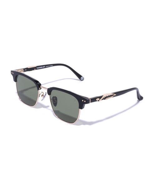 A BATHING APE(アベイシングエイプ)の「SHARK SUNGLASSES #5(サングラス・メンズ・ブラック×グリーン/グリーン系その他5・FREE)」の2枚目の写真