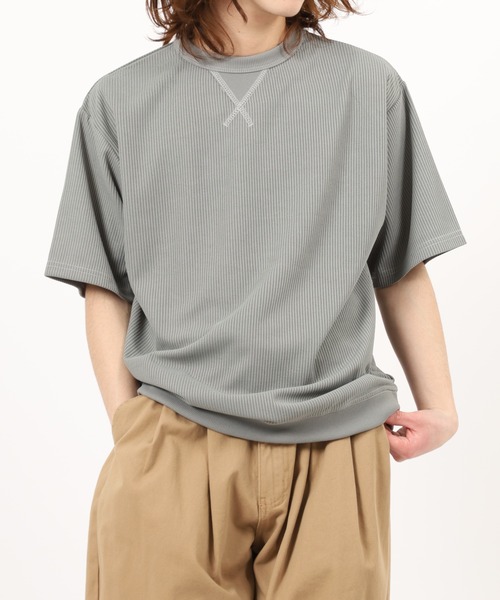 SAVAGE（サベージ）の「無地 テレコリブ ワイド ワッフル 半袖Tシャツ（Tシャツ/カットソー・メンズ・チャコールグレー/アイボリー/オリーブ/ネイビー/ブラック/ブラック系/ホワイト系/オリーブ系/グレー系/ネイビー系・L/LL/M）」の7枚目の写真